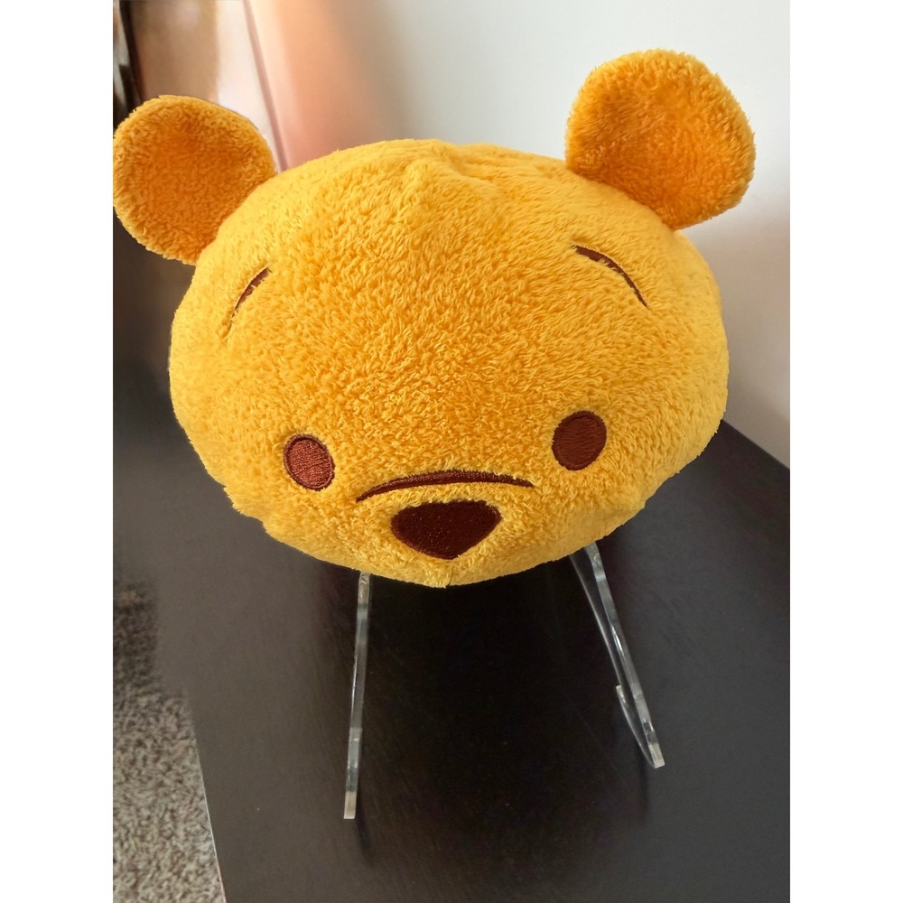 Disney Store Tsum Tsum Winnie the Pooh Medium Plush Yellow Red 04128